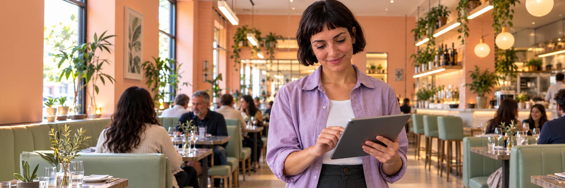 Personal de un restaurante gestionando las comandas con Qromo