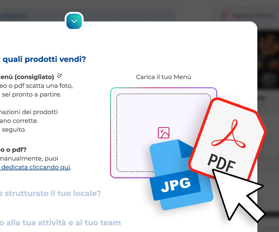 Captura de pantalla de un software de gestión para pizzerías que muestra una carta con una lista editable de pizzas organizadas por categorías